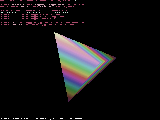 SPH_DEMO.EXE: Pyramid with tinted lightness-levels.