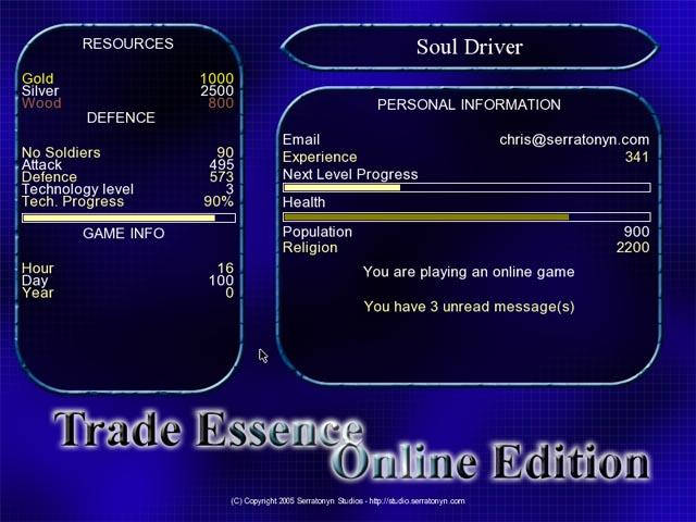 Trade Essence Online Edition - Stats