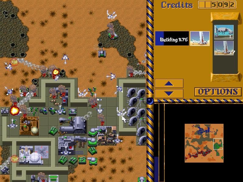 Dune 2 - The Maker in action with an air-attack against the Ordos