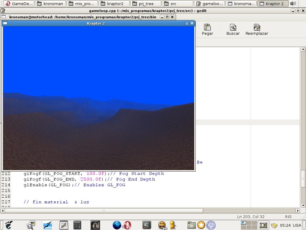 Early terrain generator