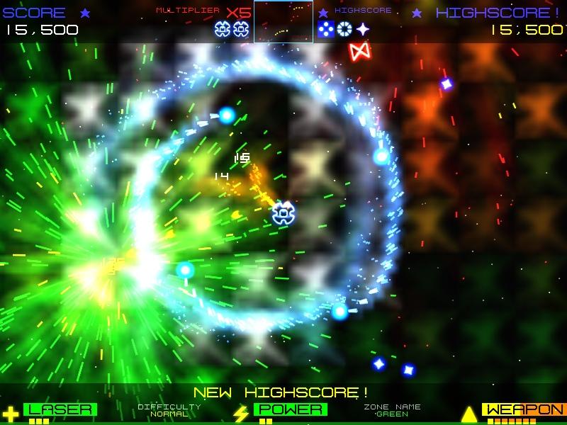Using the Orbit weapon in Neon Wars